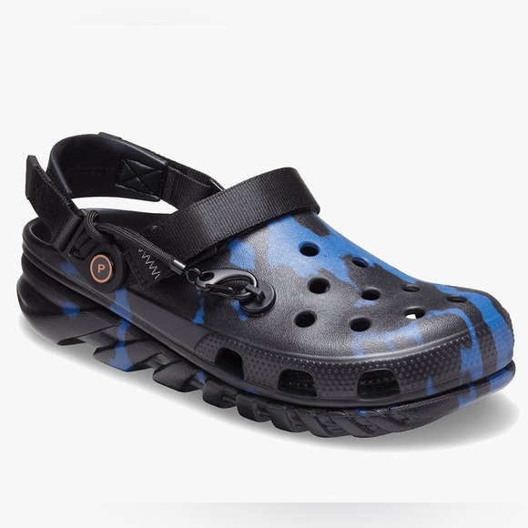 CROCS Post Malone Duet Max Clog Mens 6 Womens 8 Black/Blue Brand New With Tags! - Picture 2 of 6
